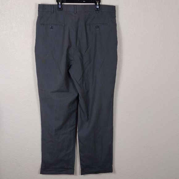 Lauren Ralph Lauren Smoke Gray Wool Total Comfort Pleated Pin Stripe Slacks - Picture 10 of 14
